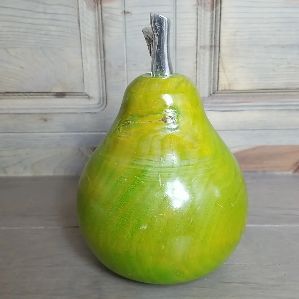 Wood Pear Decor